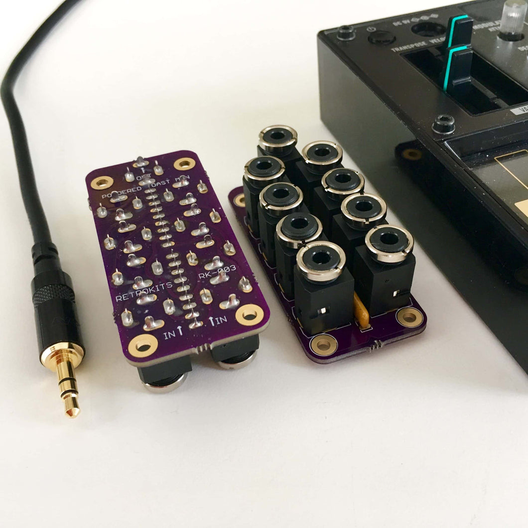 Retrokits RK-003 8ch Stereo Passive Mixer Board - DIY PCB + parts