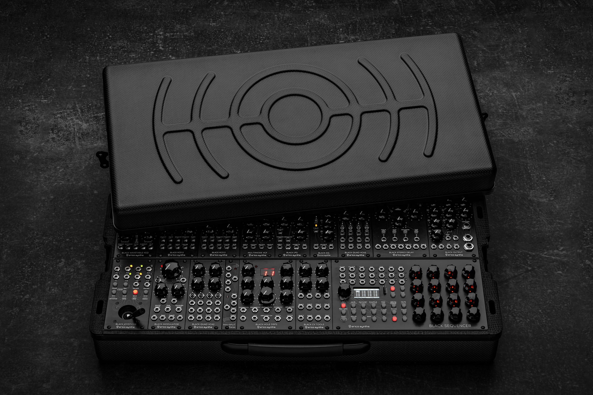 Erica Synths Black System III in Carbon Fiber Travel Case (Special