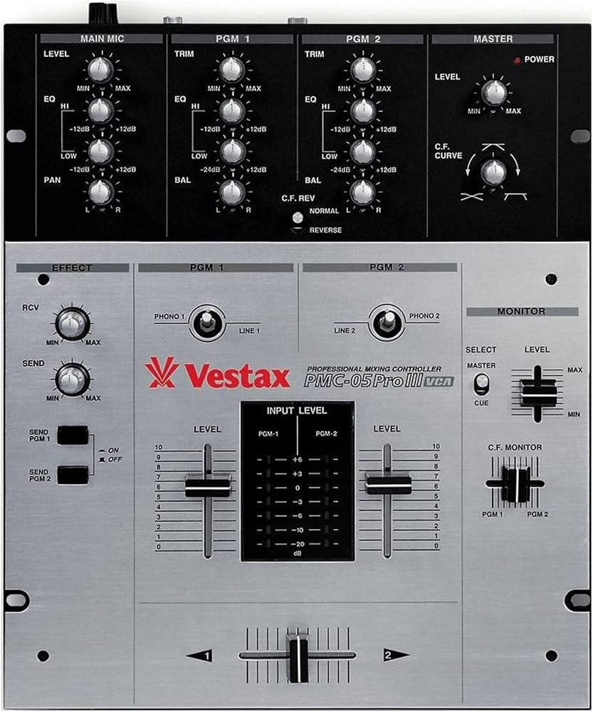 名機　Vestax PMC-05ProⅡ ミキサー　通電済み VESTAX DJミキサー RED BEAT PMC-05Pro4 通電確認のみ N222