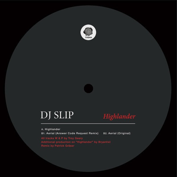 DJ Slip : Highlander (12