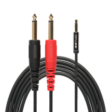 Load image into Gallery viewer, 1010music 3.5 mm Male to 6.35 mm Male Stereo Breakout Cable
