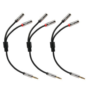 1010music 3.5 mm Male to Female Stereo Breakout Cable