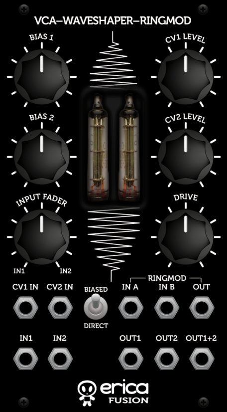 erica fusion vca waveshaper モジュラー シンセ Erica Synths Fusion VCA2 Waveshaper, Ring Modulator and VCA