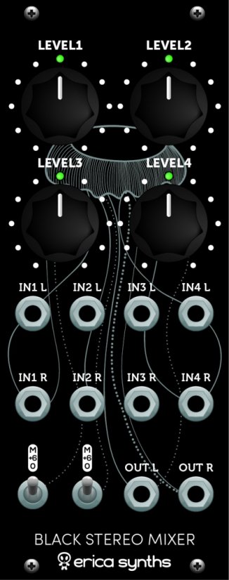 Erica Synths Black Stereo Mixer V3 – Mission Synths